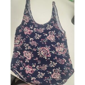 Billabong Floral Tank Top Women's‎ Size S/P Blue Pink Sleeveless Casual